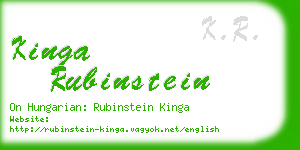 kinga rubinstein business card
